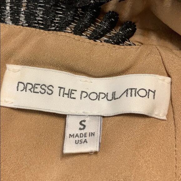 Dress the population Lucia lace chevron maxi dress - Picture 6 of 7